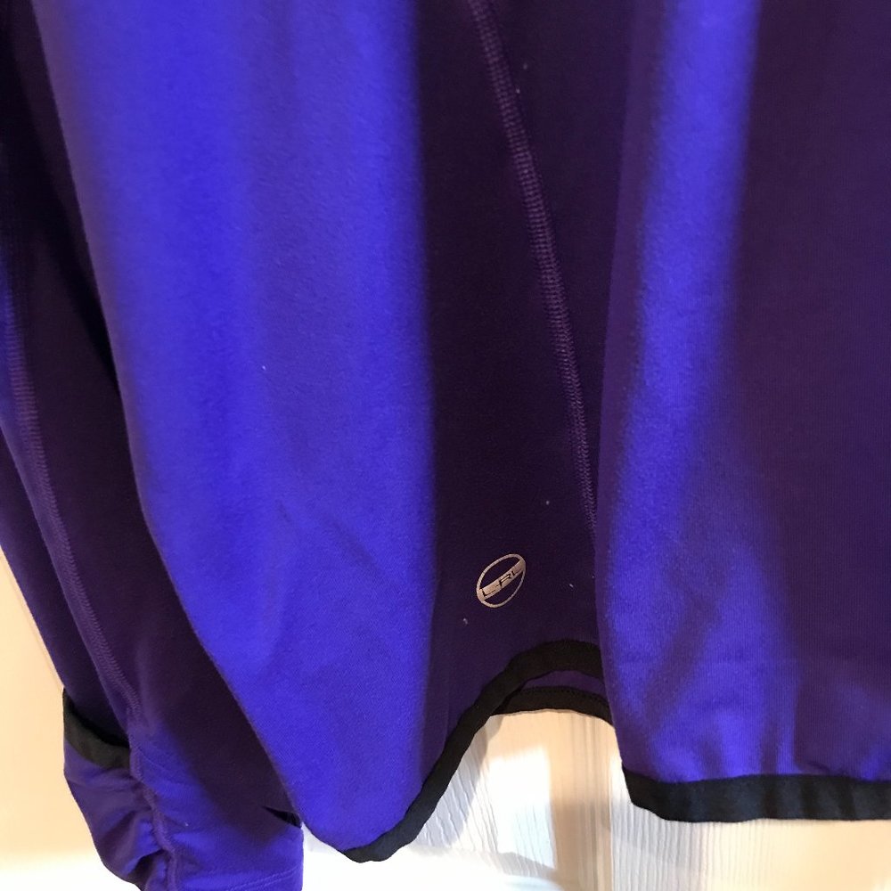 RL Lauren Ralph Lauren Zip Front Running Pullover Top Large - Picture 4 of 8